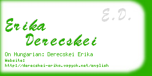 erika derecskei business card